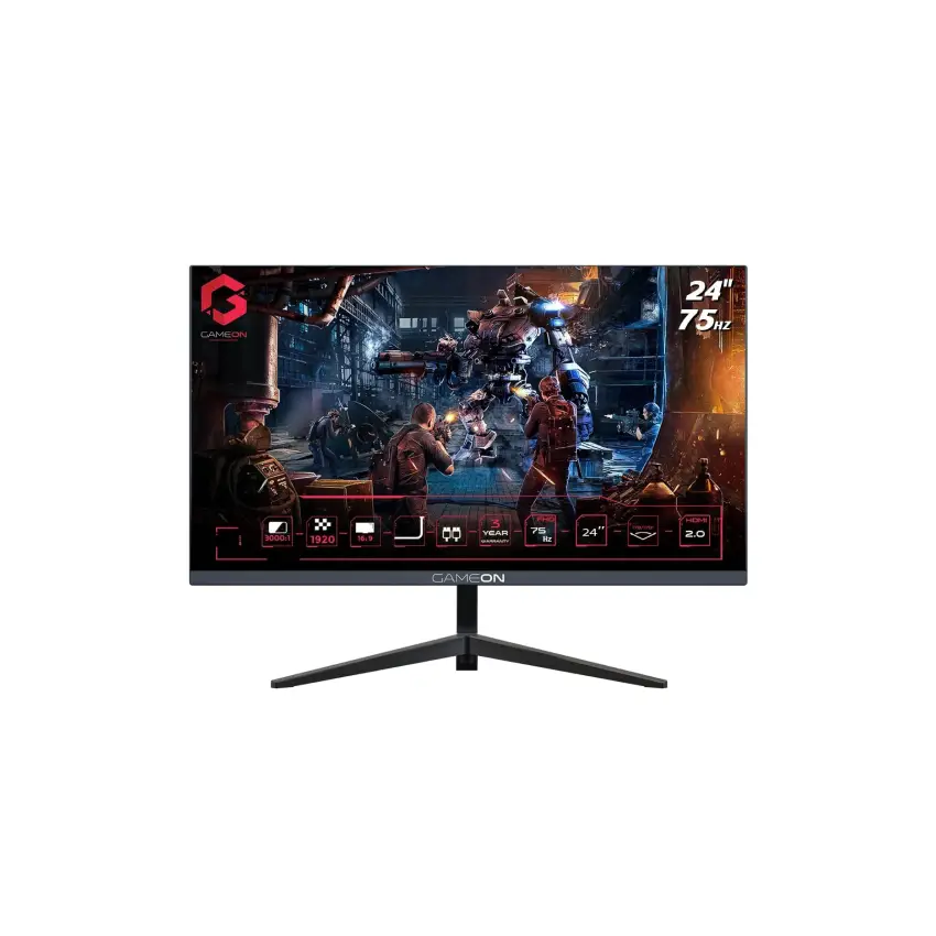 Gameon 24″ FHD Gaming Monitor, VA Panel 75Hz, 4-ms – GO24FHD75VA