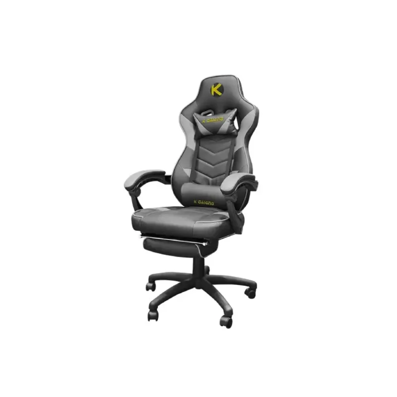 K-Gaming Reclining Chair with Footrest - GreyBlack (1)