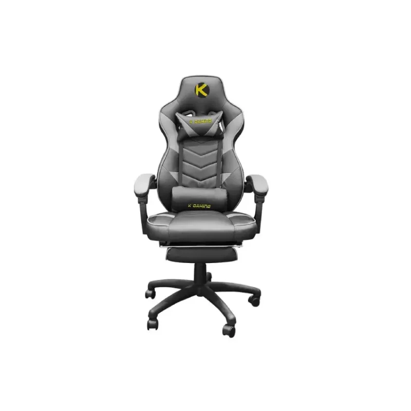 K-Gaming Reclining Chair with Footrest - GreyBlack (2)