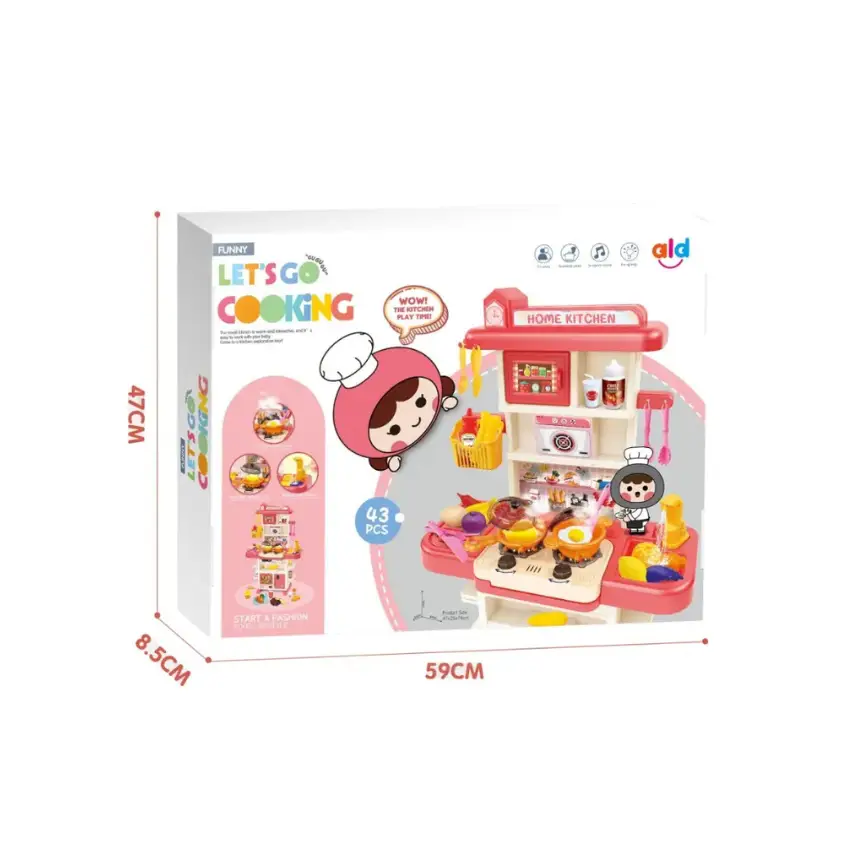 Lets Go Cooking Kitchen Play Set – 43 Pieces (2)