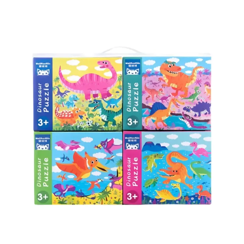 Mideer 4-in-1 Dinosaur Puzzles Set