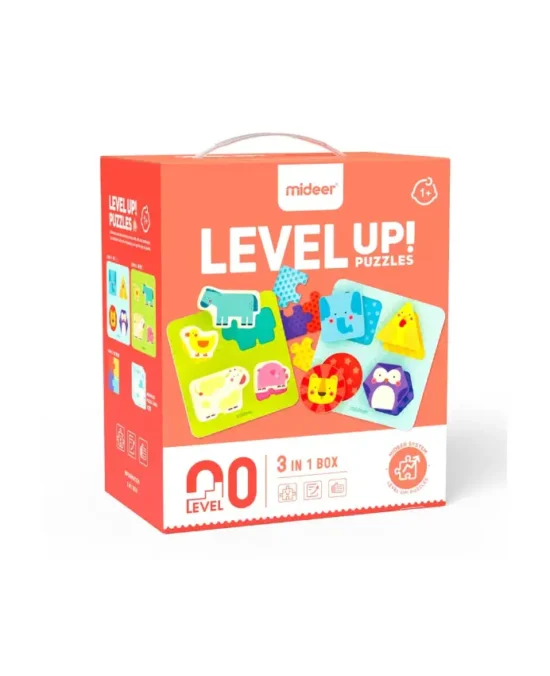 Mideer Level Up! Puzzles - 3-in-1 Box - First Puzzles