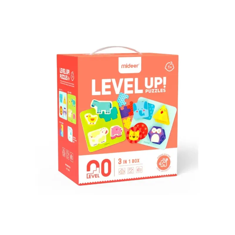 Mideer Level Up! Puzzles - 3-in-1 Box - First Puzzles