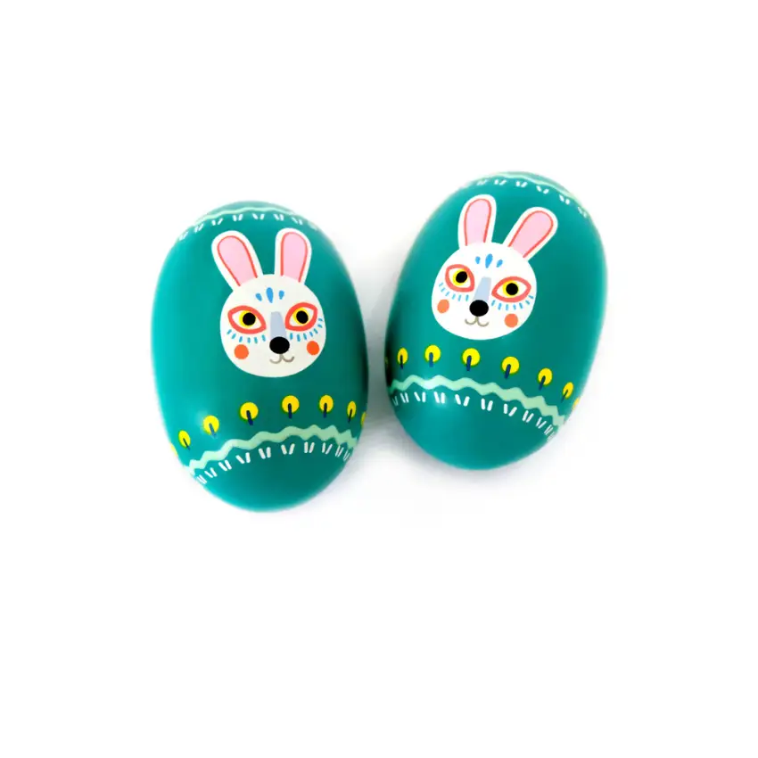 Mideer Wooden Egg Shakers - Rabbit and Frog (5)