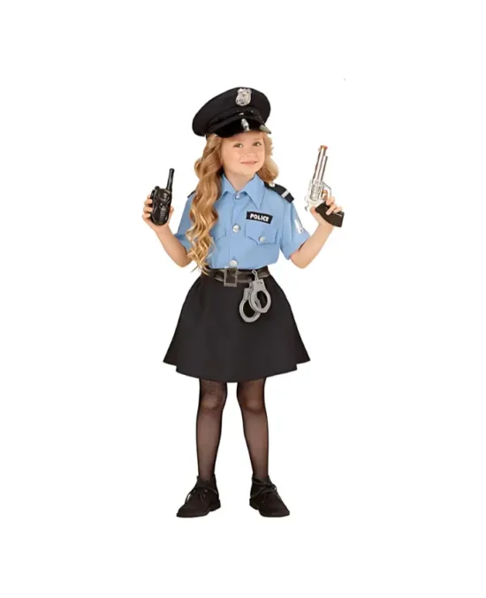 Police Officer Costume for Girls - Small, Medium, and Large