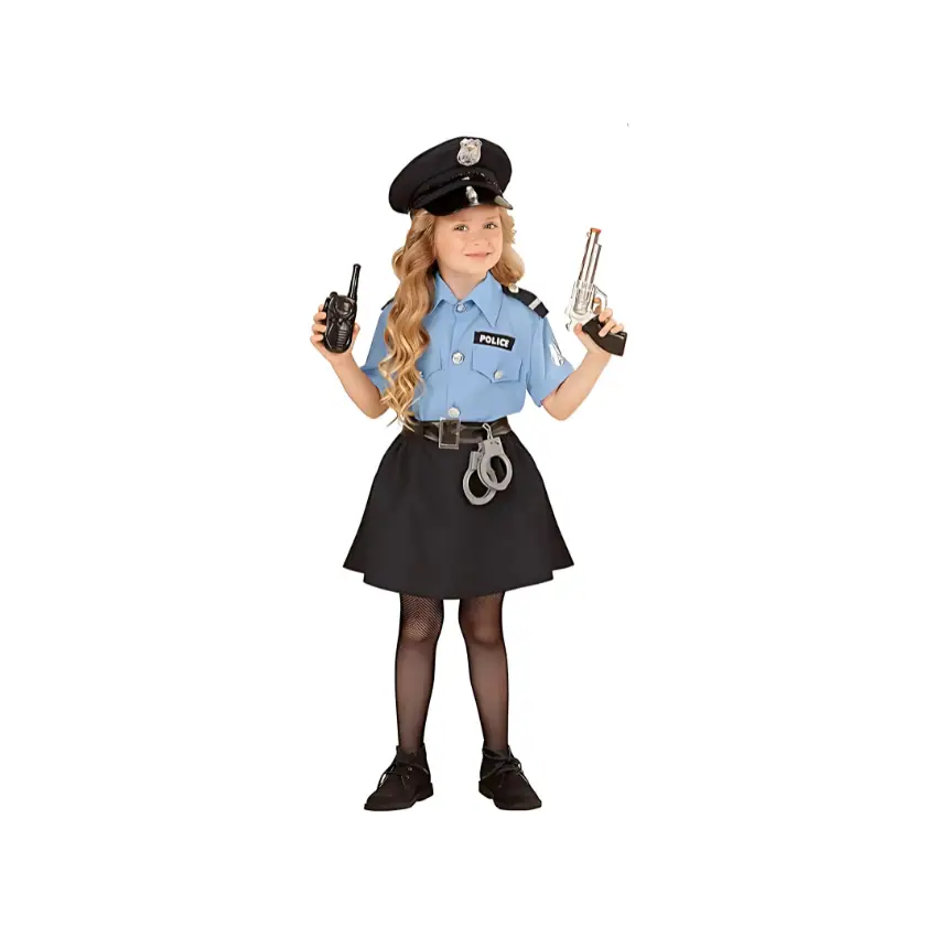 Police Officer Costume for Girls - Small, Medium, and Large