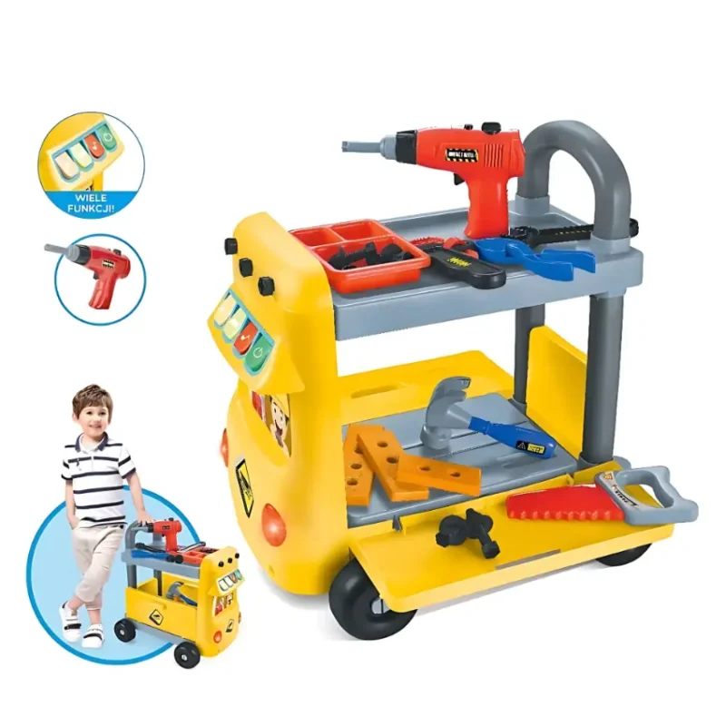 Toy Tool Cart with Tools and Accessories (2)