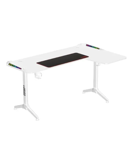 Twisted Minds Warrior L-Shaped Gaming Desk RGB White (Right) (1)