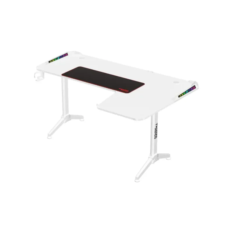 Twisted Minds Warrior L-Shaped Gaming Desk RGB White (Right) (2)