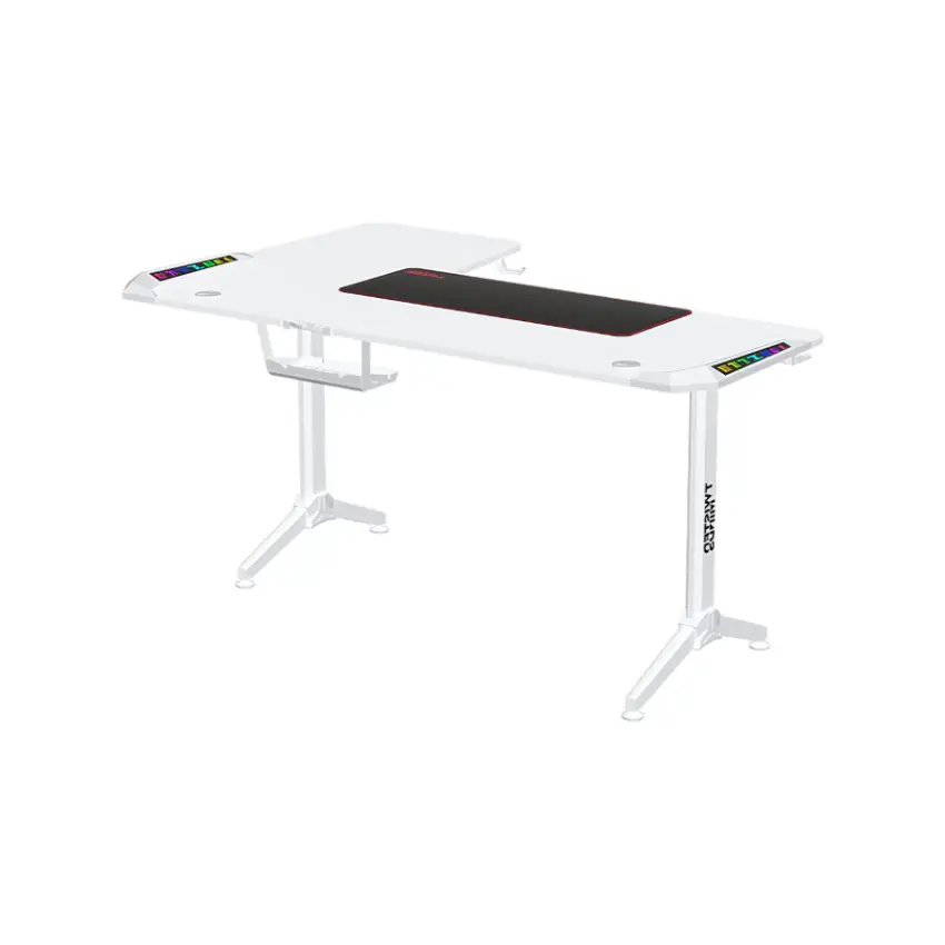 Twisted Minds Warrior L-Shaped Gaming Desk RGB White (Right) (4)