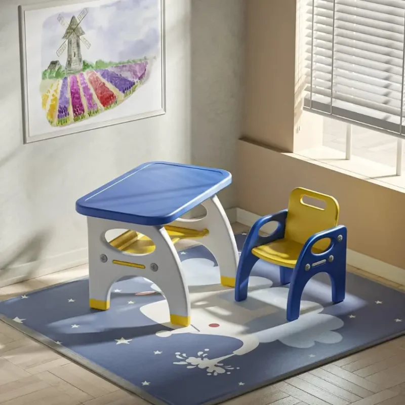 Foldable Kids Study Desk and Chair Set (3)