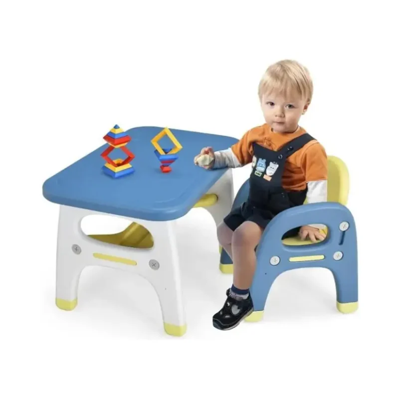 Foldable Kids Study Desk and Chair Set (4)