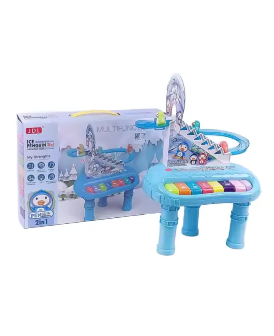 Ice Penguin 2-in-1 Musical Playset with Piano and Racing Track