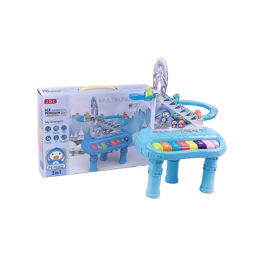 Ice Penguin 2-in-1 Musical Playset with Piano and Racing Track