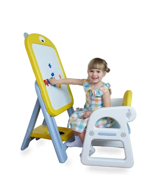 Kids' Adjustable Art Desk and Easel Set with Chair (3)