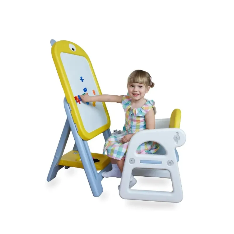 Kids' Adjustable Art Desk and Easel Set with Chair (3)