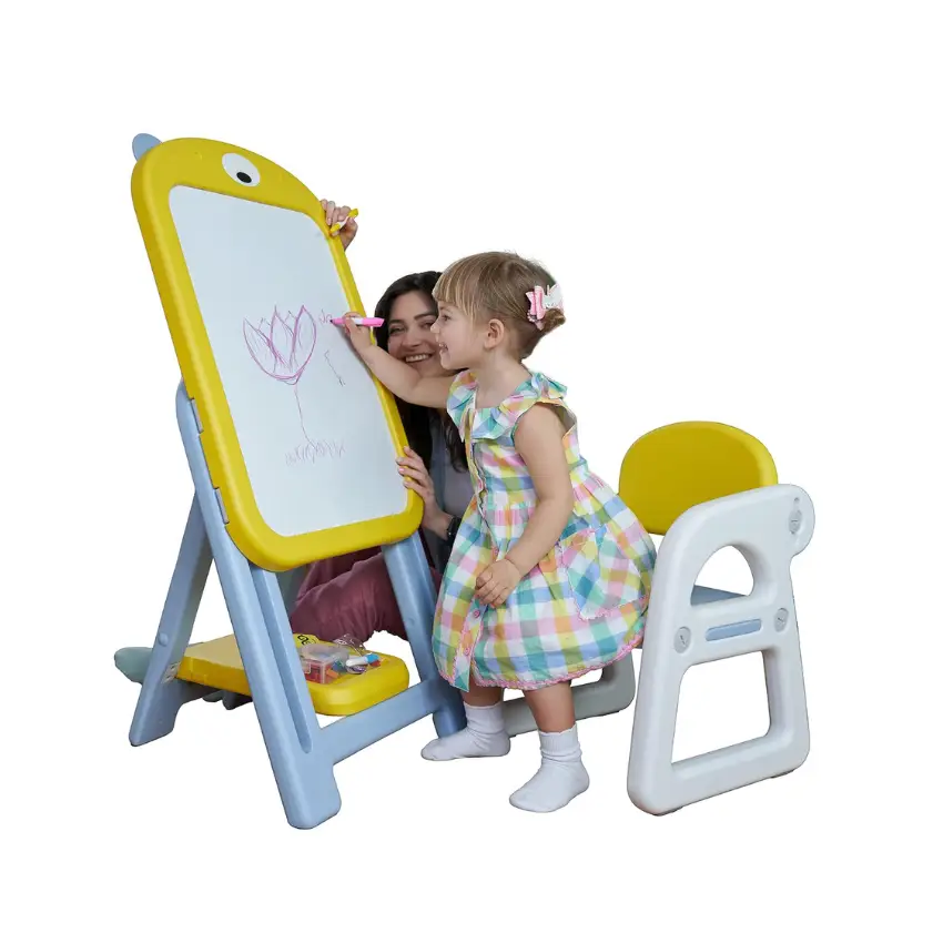 Kids' Adjustable Art Desk and Easel Set with Chair (4)