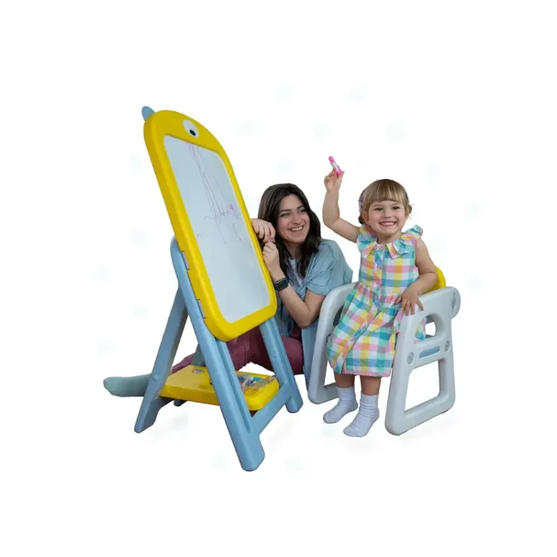 Kids' Adjustable Art Desk and Easel Set with Chair (8)