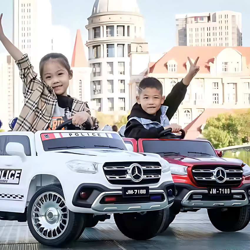 Benz Police Pick-Up Ride-On Car - JM-7188P in Qatar (2)