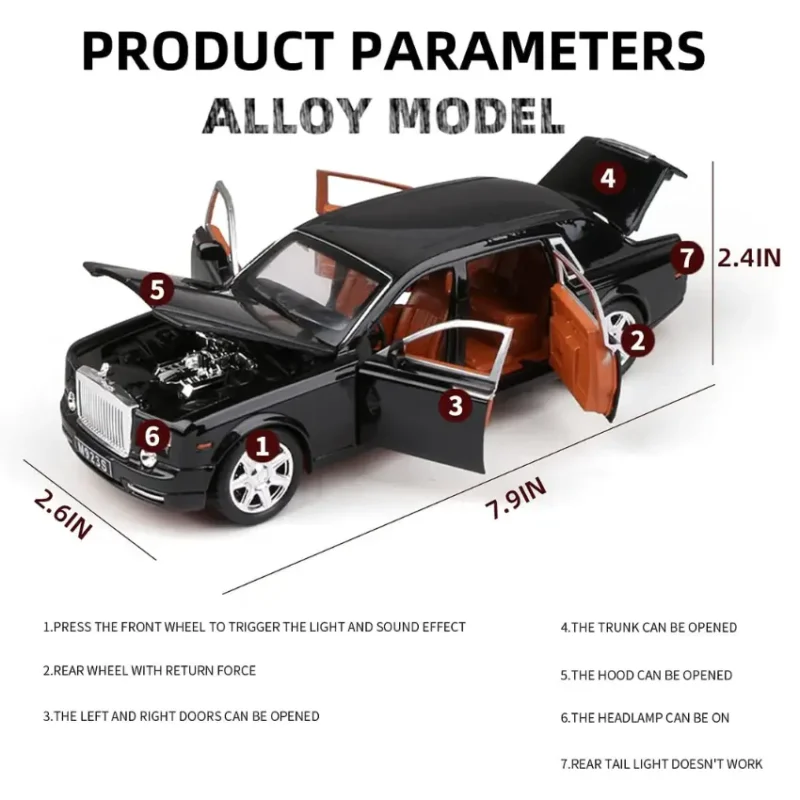 Rolls Royce Phantom Diecast 124 Car in qatar (4)
