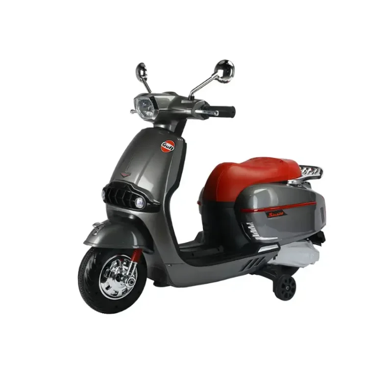 Vespa-Type Ride-On Scooter - Grey